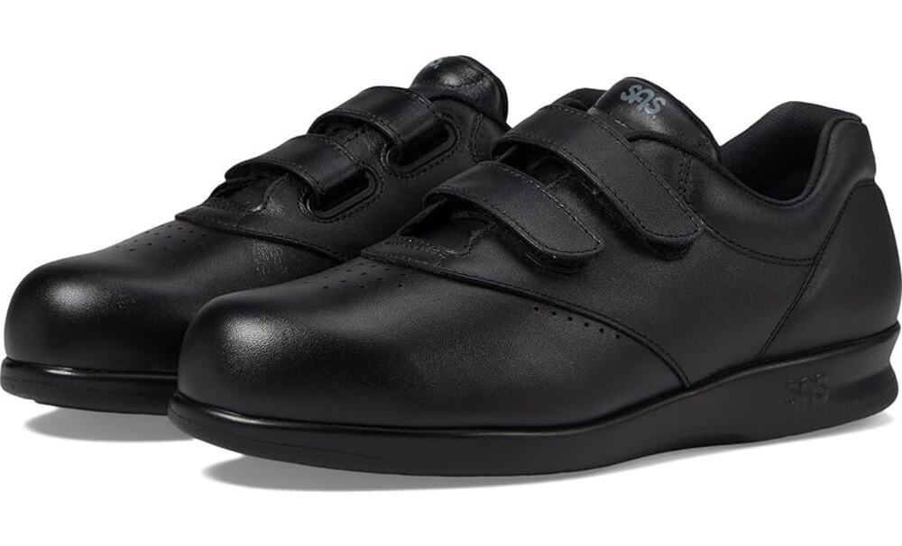 SAS Womens Me Too Adjustable Comfort Shoe US 5.5 XWide EU 36 Black Leather EUC